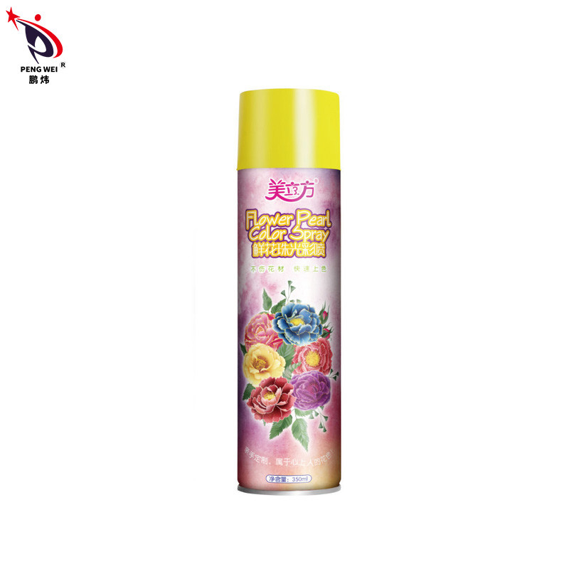 MSDS 350ml Flower Pearl Color Spray ، بخاخ طلاء صفيح للزهور
