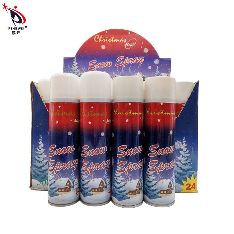 عيد الميلاد حزب القصدير رذاذ الثلج الاصطناعي رغوة رذاذ الثلج الملونة 250ml