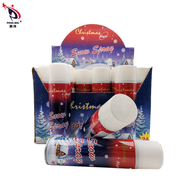 عيد الميلاد حزب القصدير رذاذ الثلج الاصطناعي رغوة رذاذ الثلج الملونة 250ml