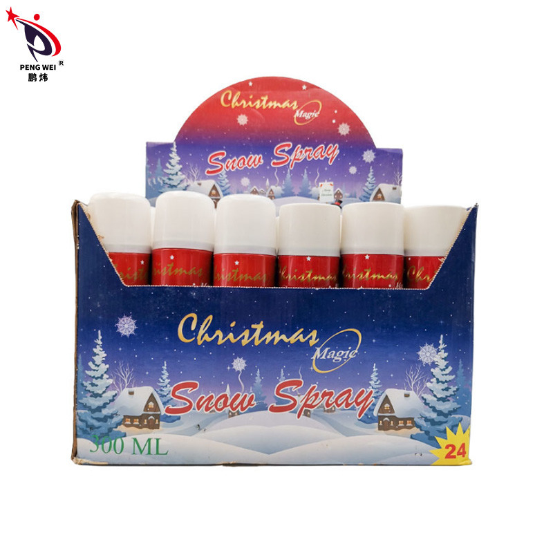 عيد الميلاد حزب القصدير رذاذ الثلج الاصطناعي رغوة رذاذ الثلج الملونة 250ml